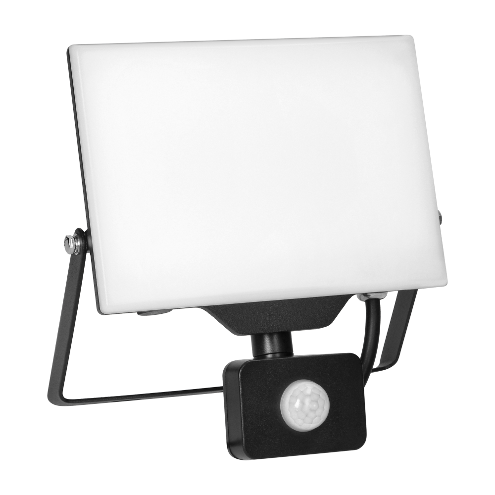 PORTO S LED 50W floodlight with PIR motion sensor, 4000lm, IP44, 4000K, aluminium + polycarbonate