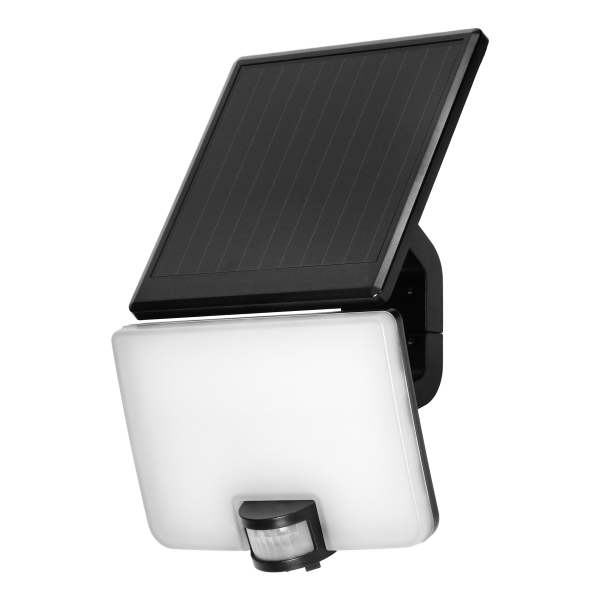SOLIS LED 10W, solar floodlight with PIR sensor, 1200lm, IP54, 4000K, 3000 mAh, black SOLIS LED 10W, solar floodlight with PIR sensor, 1200lm, IP54, 4000K, 3000 mAh, black