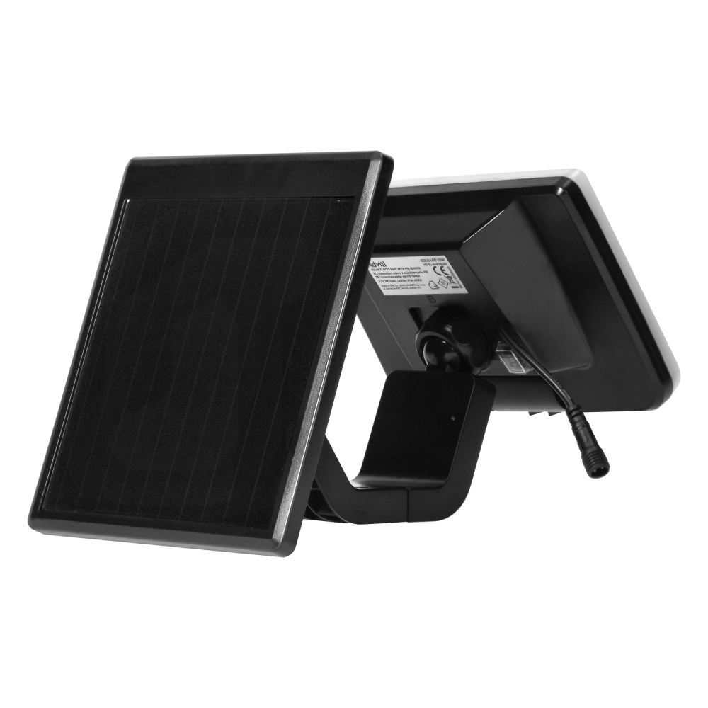 SOLIS LED 10W,  naświetlacz solarny z czujnikiem ruchu PIR, 1200lm, IP54, 4000K, 3000 mAh, czarny