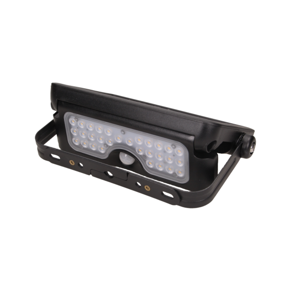 LUX LED 5W, naświetlacz solarny z czujnikiem ruchu 500lm, IP65, 4000K, 2x1500mAh, czarny