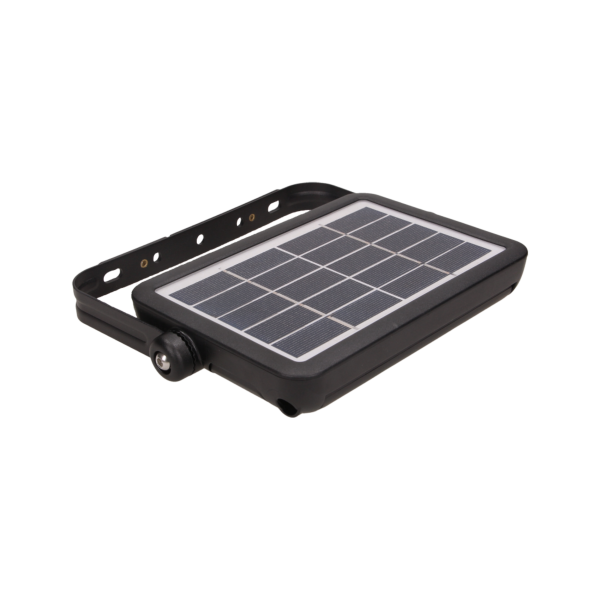 LUX LED 5W, naświetlacz solarny z czujnikiem ruchu 500lm, IP65, 4000K, 2x1500mAh, czarny