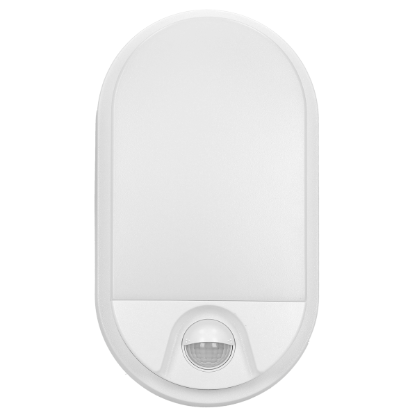 NEFRYT LED 10W, oprawa ogrodowa z czujnikiem ruchu 140st,  800lm, IP54, 4000K, biała NEFRYT LED 10W, oprawa ogrodowa z czujnikiem ruchu 140st,  800lm, IP54, 4000K, biała