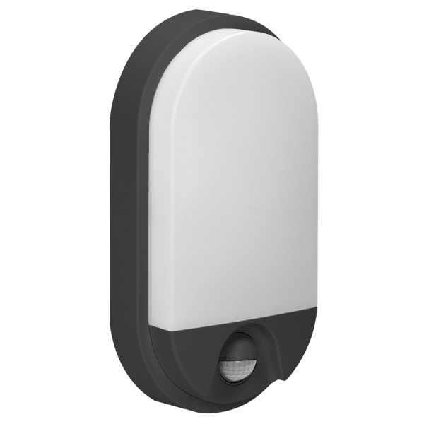 NEFRYT LED 10W, oprawa ogrodowa z czujnikiem ruchu, 800lm, IP54, 4000K, czarna NEFRYT LED 10W, oprawa ogrodowa z czujnikiem ruchu, 800lm, IP54, 4000K, czarna