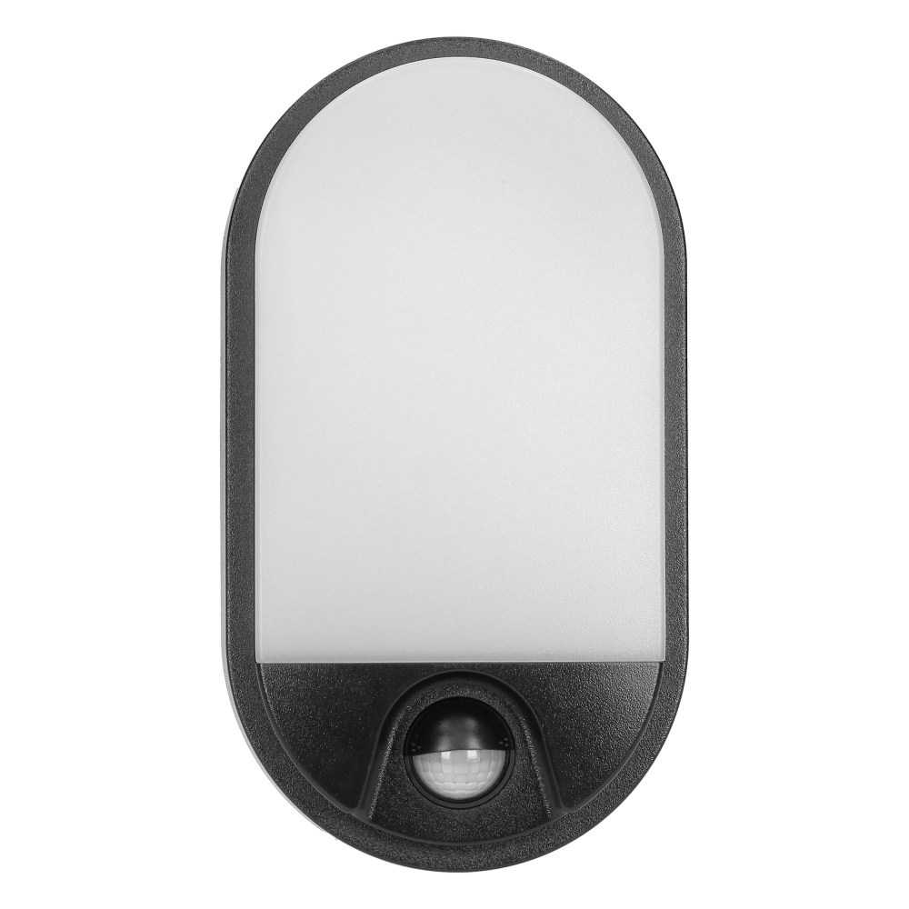 NEFRYT LED 10W, oprawa ogrodowa z czujnikiem ruchu, 800lm, IP54, 4000K, czarna