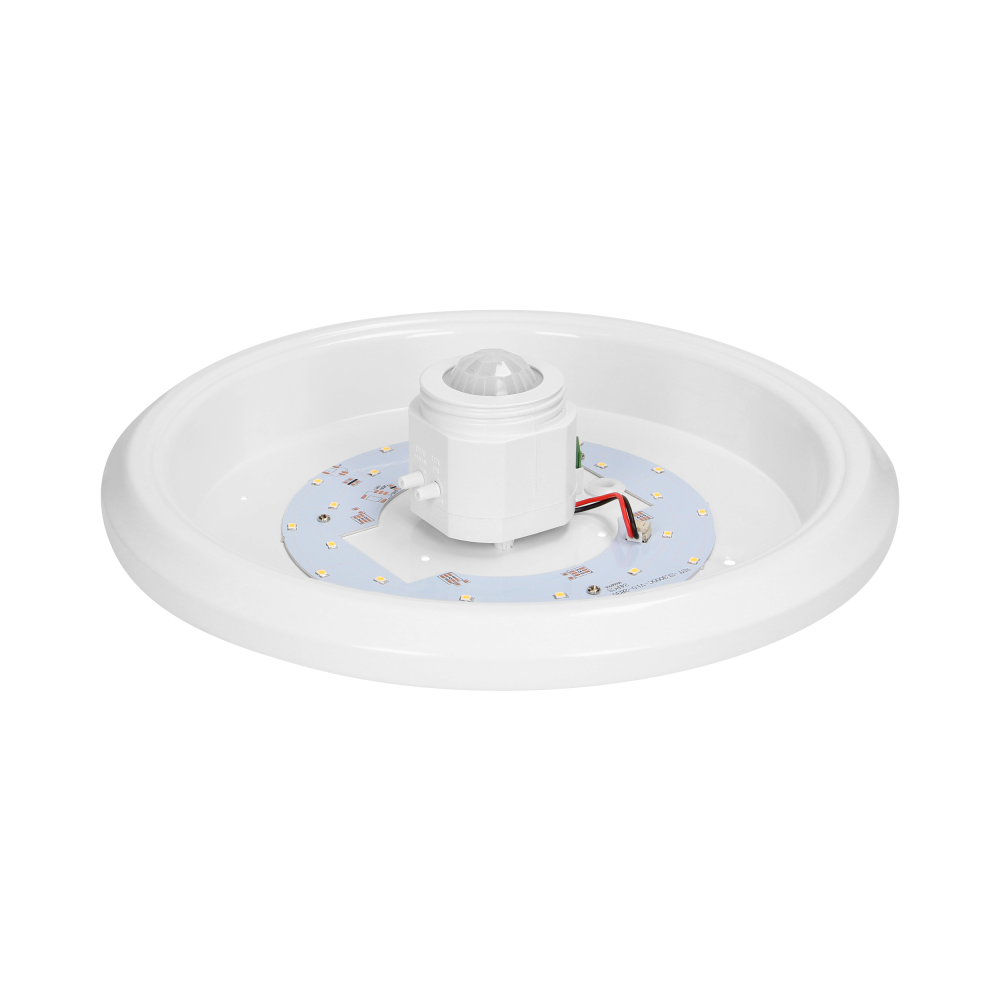ZONDA LED 12W, ceiling light with motion sensor,  800lm, IP20, 4000K, milky PC, white