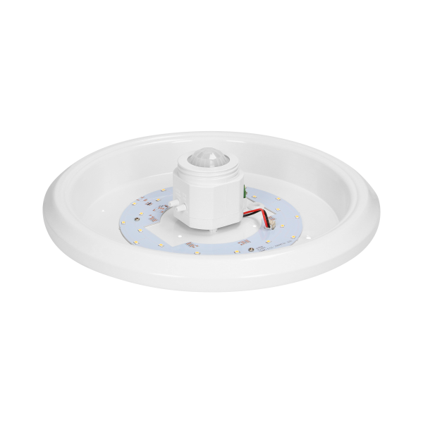 ZONDA LED 12W, plafon z czujnikiem ruchu, 800lm, IP20, 4000K, poliwęglan mleczny, biały