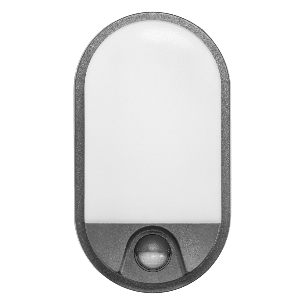 NEFRYT LED 15W, garden luminaire with motion sensor, 1100lm, IP54, 4000K, grey