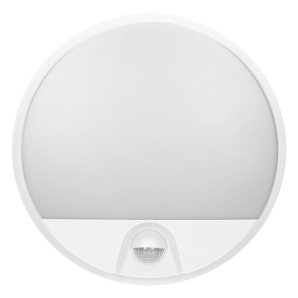 AGAT LED 10W, oprawa ogrodowa z czujnikiem ruchu 140°, 800lm, IP54, 4000K, biała