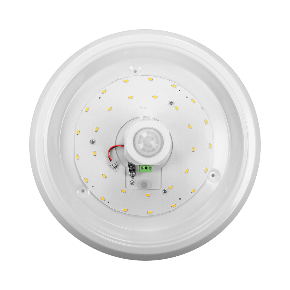 ZONDA LED 16W, ceiling light with motion sensor, 1100lm, IP20, 4000K,milky PC, white