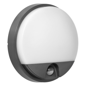 AGAT LED 10W, garden luminaire with motion sensor 140°, 800lm, IP54, 4000K, grey