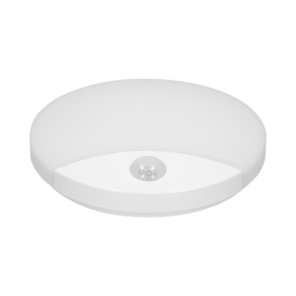 VIRAZON LED 15W, plafon z czujnikiem ruchu, 1050lm, IP44, 4000K, poliwęglan mleczny, biały