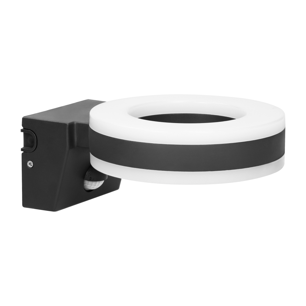 HOWLIT LED 20W, oprawa ogrodowa z czujnikiem ruchu, 1800lm, IP65, 4000K, czarna