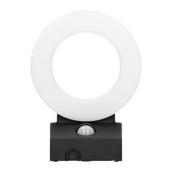 HOWLIT LED 20W, oprawa ogrodowa z czujnikiem ruchu, 1800lm, IP65, 4000K, czarna