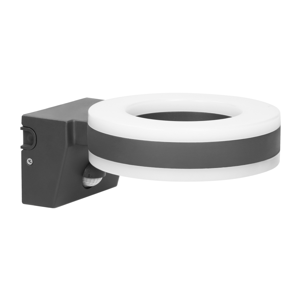 HOWLIT LED 20W, oprawa ogrodowa z czujnikiem ruchu, 1800lm, IP65, 4000K, szara