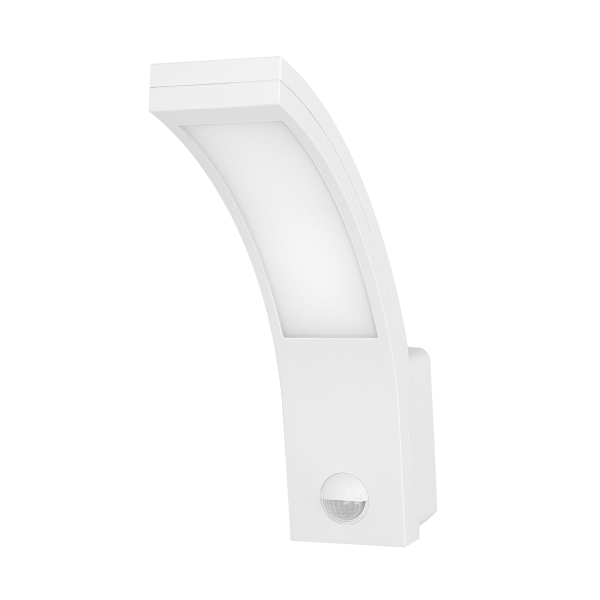 PIRYT LED 10W, oprawa ogrodowa z czujnikiem ruchu 140st, 800lm, IP54, 4000K, biała PIRYT LED 10W, oprawa ogrodowa z czujnikiem ruchu 140st, 800lm, IP54, 4000K, biała