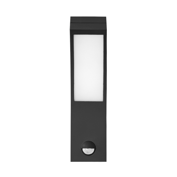 PIRYT LED 10W, garden luminaire with motion sensor 140°, 800lm, IP54, 4000K, black PIRYT LED 10W, garden luminaire with motion sensor 140°, 800lm, IP54, 4000K, black