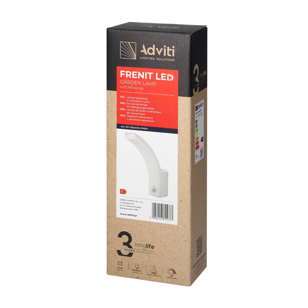 FRENIT LED 20W, oprawa ogrodowa, 2000lm, IP65, 4000K, funkcja przyciemnienia, biała