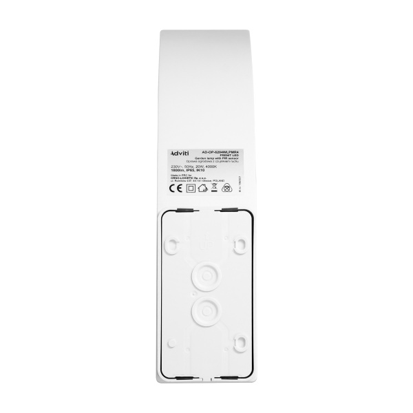 FRENIT LED 20W, garden luminaire with motion sensor, 2000lm, IP65, 4000K, dimmer, white FRENIT LED 20W, garden luminaire with motion sensor, 2000lm, IP65, 4000K, dimmer, white