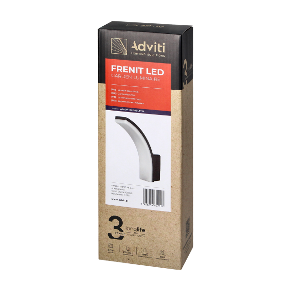 FRENIT LED 20W, oprawa ogrodowa, 2000lm, IP65, 4000K, czarna