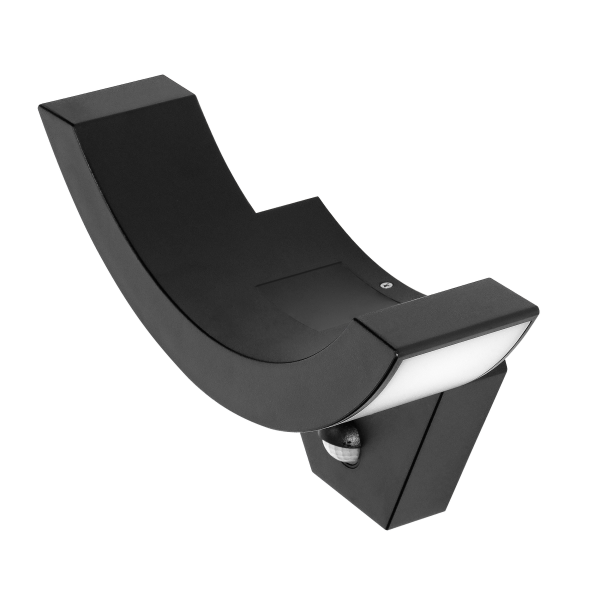 SPINEL LED 10W garden luminaire with PIR motion sensor, 140°, 800lm, IP54, 4000K, IK10, black SPINEL LED 10W garden luminaire with PIR motion sensor, 140°, 800lm, IP54, 4000K, IK10, black