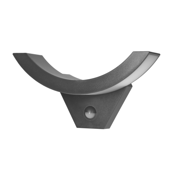 SPINEL LED 10W, oprawa ogrodowa z czujnikiem ruchu 140°, 800lm, IP54, 4000K, IK10, szara SPINEL LED 10W, oprawa ogrodowa z czujnikiem ruchu 140°, 800lm, IP54, 4000K, IK10, szara