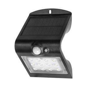 LED solar garden lamp SILOE with motion sensor, black