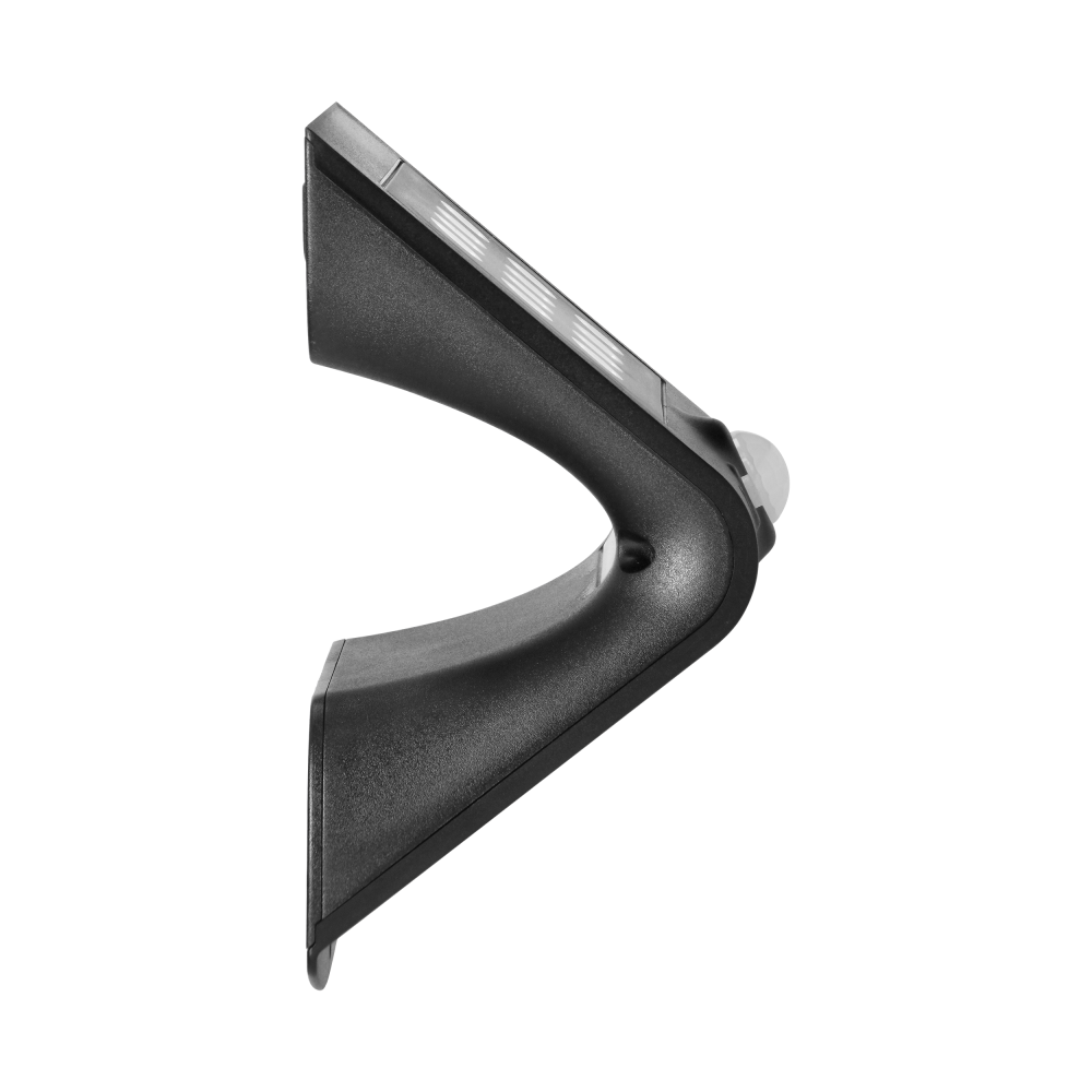 SILOE LED 1,5W, lampa solarna z czujnikiem ruchu 120st, 190lm, IP65, 4000K, 1200mAh, podwójne źródło światła, czarna