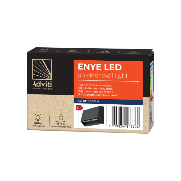 ENYE LED 1,5W, outdoor wall light, 60lm, IP65, 4000K,