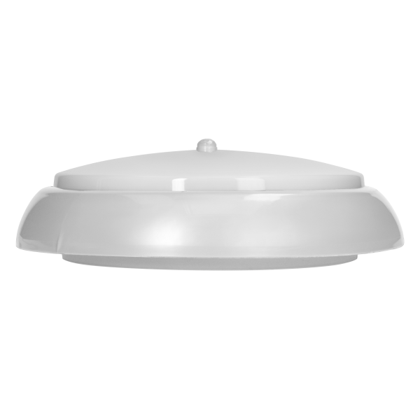 KOKO luminaire 2xE27 with PIR motion sensor, 2x40W, white-polypropylene, matt PC diffuser, IP44, IK10