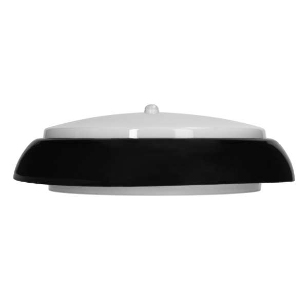 KOKO oprawa 2xE27 z czujnikiem ruchu PIR, 2x40W, czarna-polipropylen, klosz matowy-poliwęglan, IP44, IK10