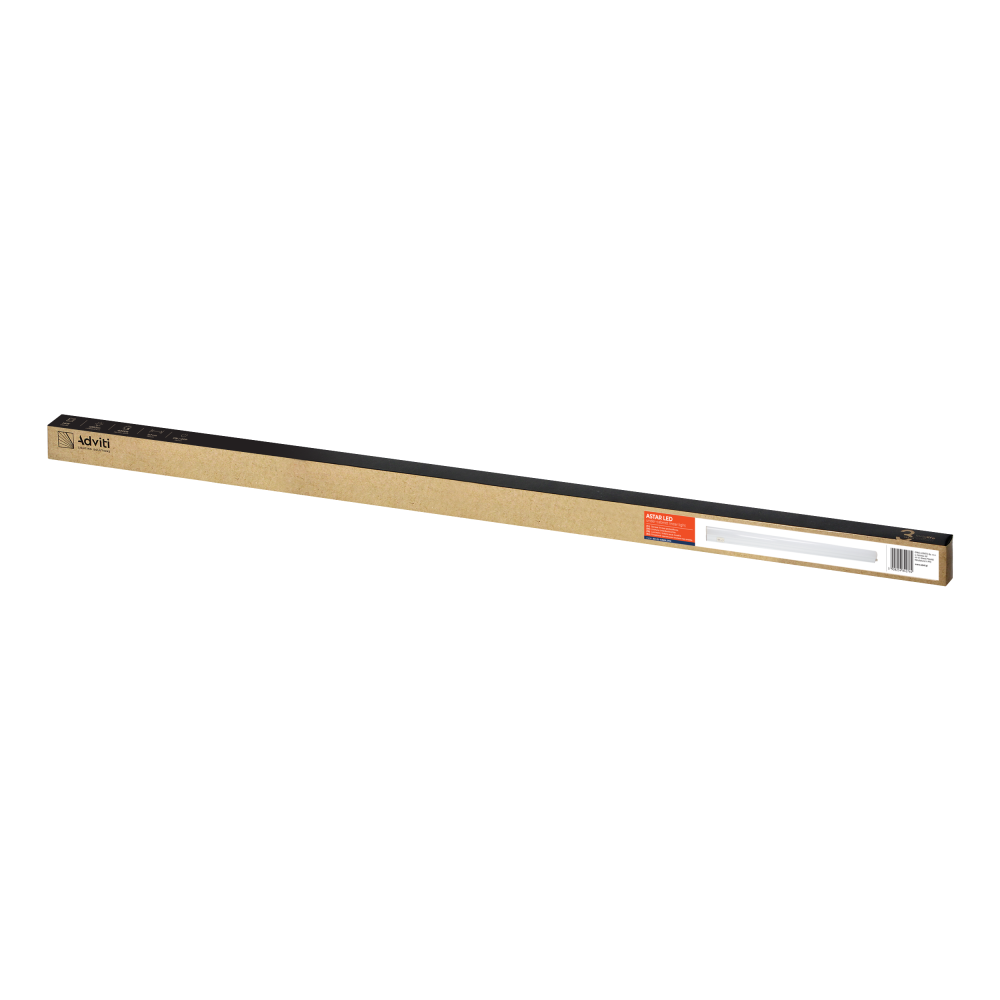 ASTAR LED 14W under-cabinet linear light, 1260lm, 4000K, 2-pin plug, pass-through connector system, ON/OFF switch