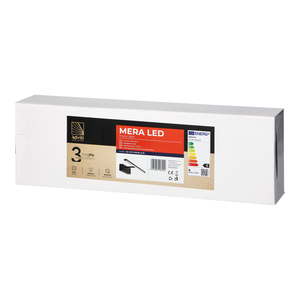 MERA LED 8W, mirror light, 720lm, 4000K, 40cm, aluminium