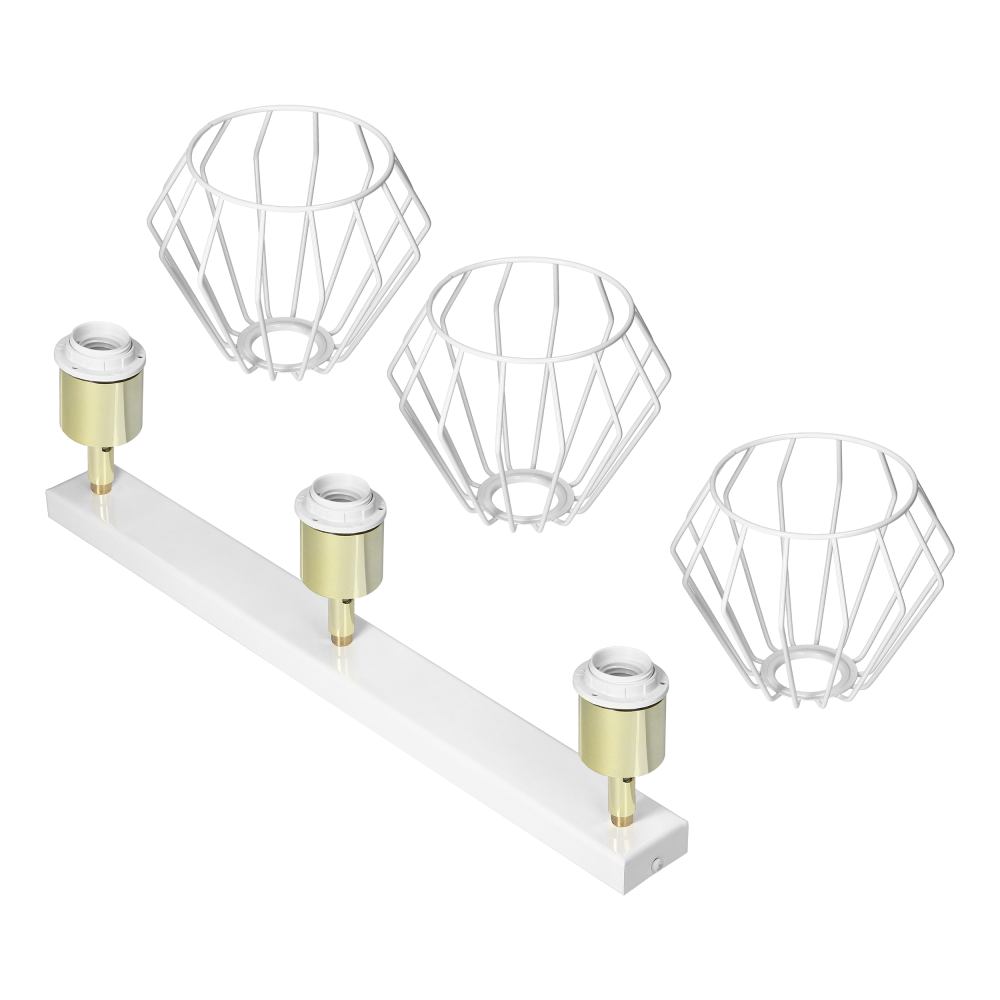 WAYA wall and ceiling lamp, max. power 3x60W, E27, white, strip