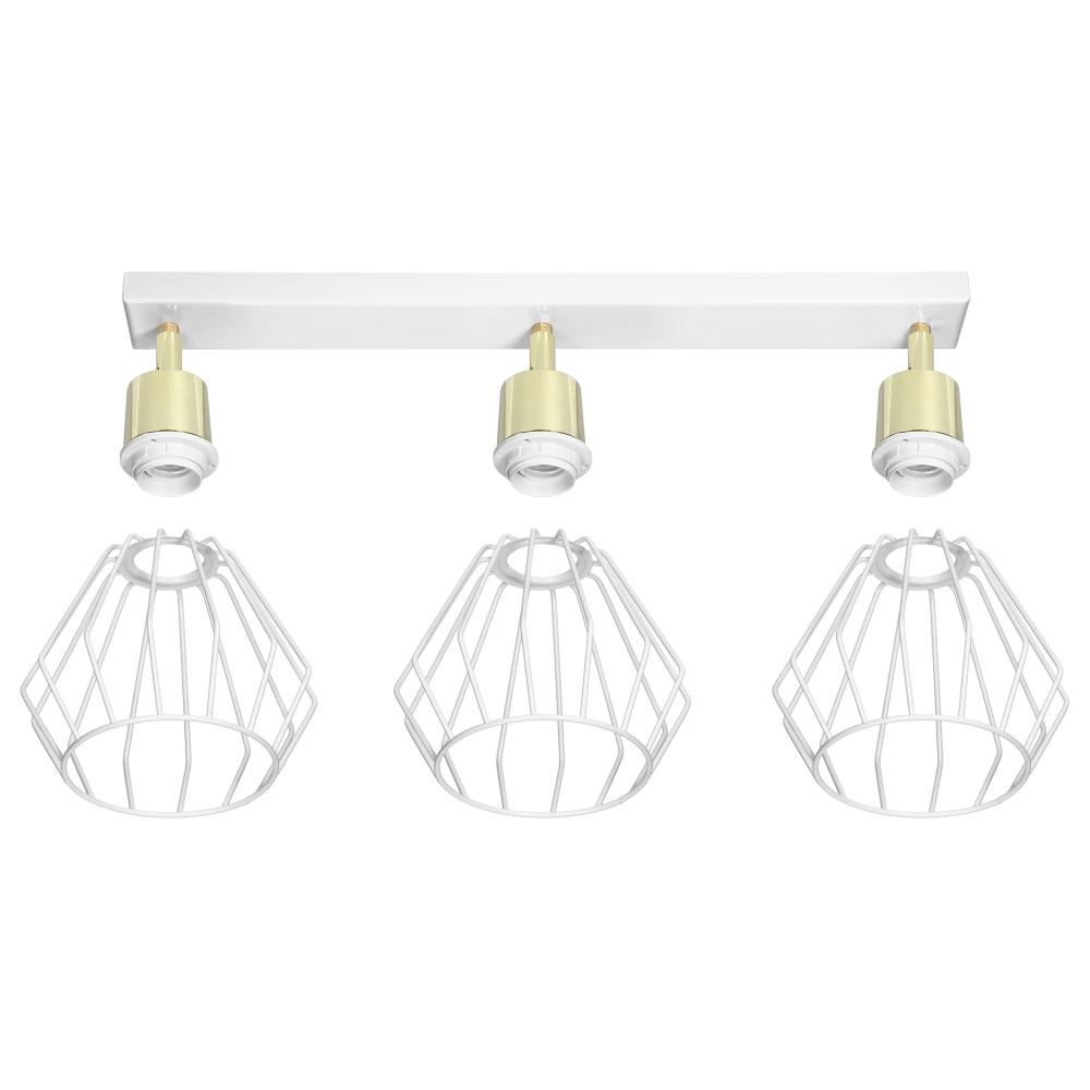 WAYA wall and ceiling lamp, max. power 3x60W, E27, white, strip