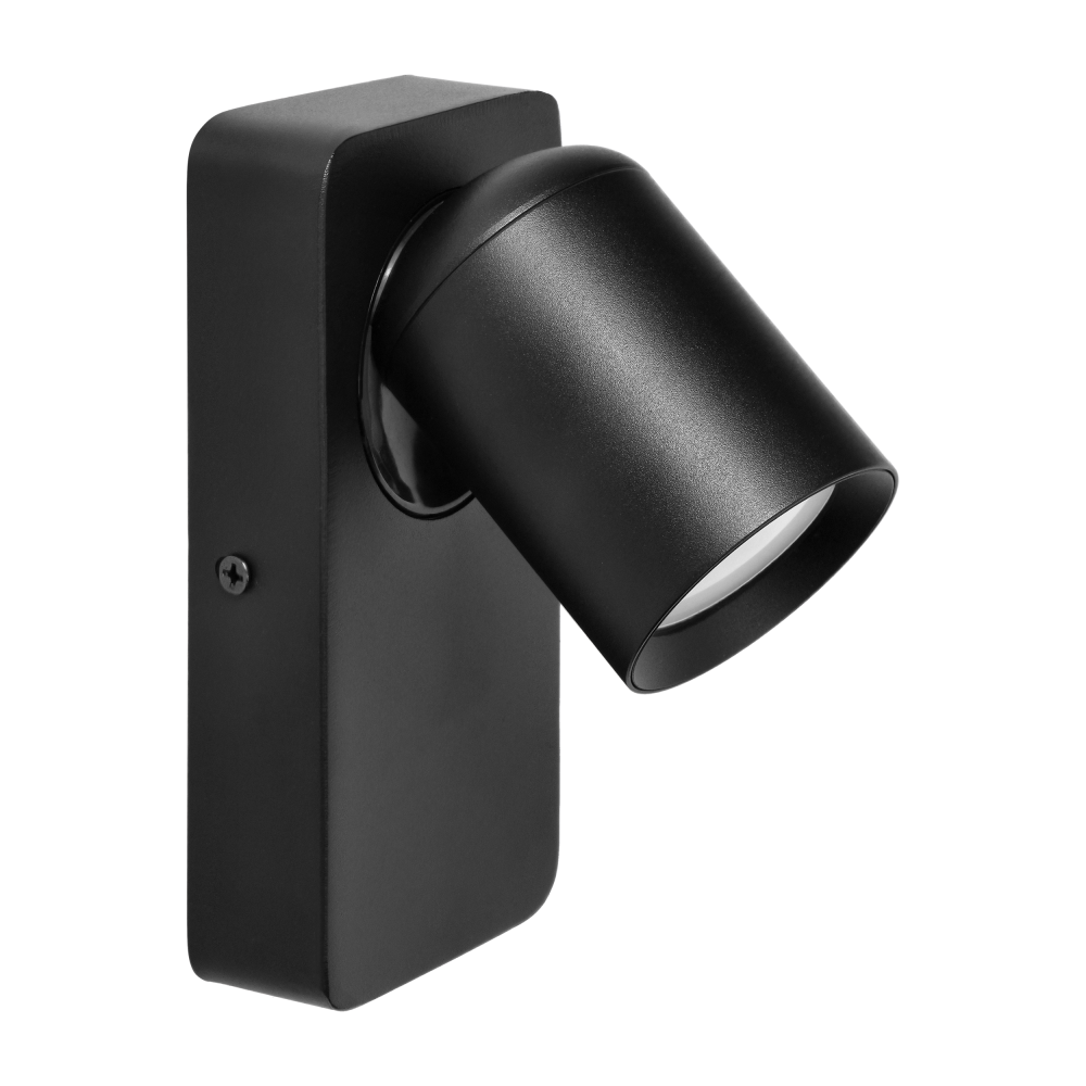 MALTA SP 1, oprawa ścienno-sufitowa, GU10 max. 12W, IP20, czarna, prostokątna podstawa