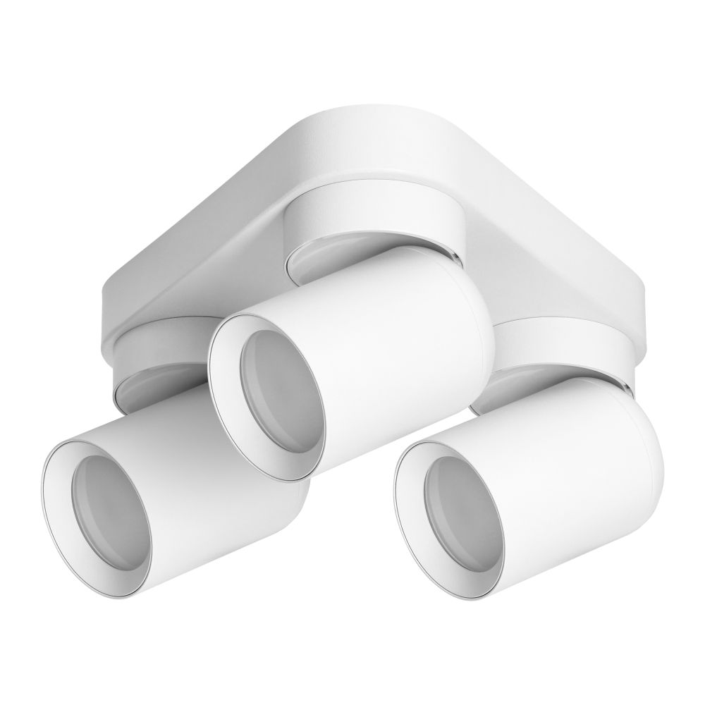 MALTA SP 3, oprawa ścienno-sufitowa, GU10 max. 3x12W, IP20, biała, trójkątna podstawa