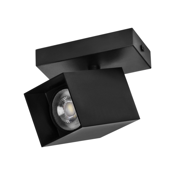 KUBAR SP 1, wall and ceiling luminaire, GU10, IP20, black KUBAR SP 1, wall and ceiling luminaire, GU10, IP20, black
