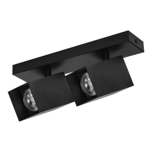 KUBAR SP 2, wall and ceiling luminaire, 2xGU10, IP20, black