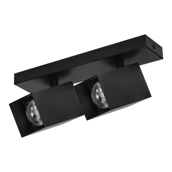 KUBAR SP 2, wall and ceiling luminaire, 2xGU10, IP20, black KUBAR SP 2, wall and ceiling luminaire, 2xGU10, IP20, black