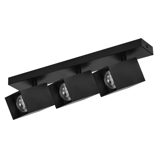 KUBAR SP 3, wall and ceiling luminaire, 3xGU10, IP20, black KUBAR SP 3, wall and ceiling luminaire, 3xGU10, IP20, black