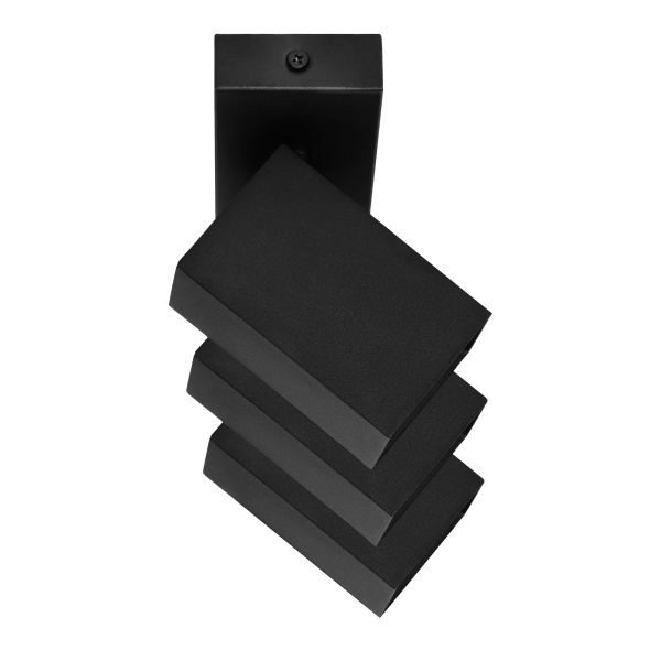 KUBAR SP 3, wall and ceiling luminaire, 3xGU10, IP20, black KUBAR SP 3, wall and ceiling luminaire, 3xGU10, IP20, black