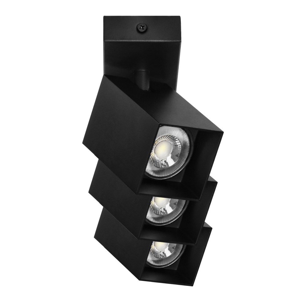 KUBAR SP 3, wall and ceiling luminaire, 3xGU10, IP20, black