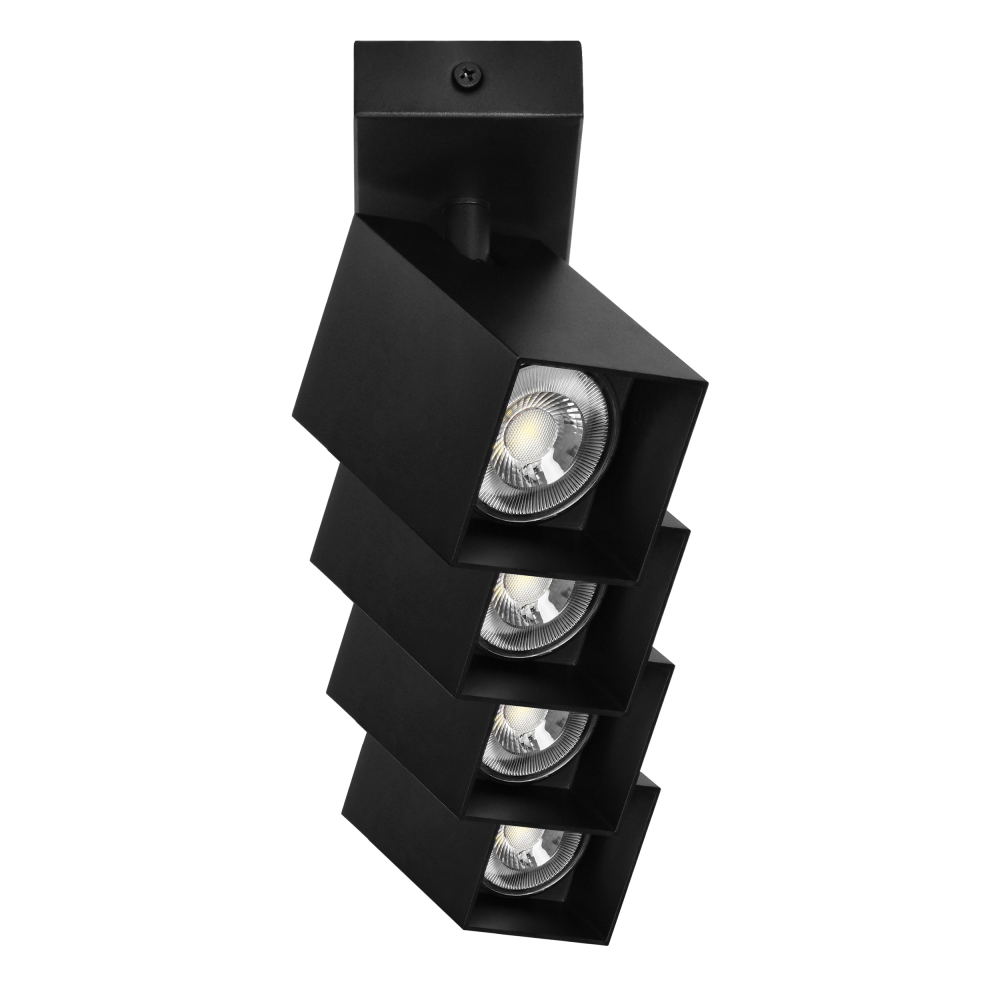 KUBAR SP 4, wall and ceiling luminaire, 4xGU10, IP20, black