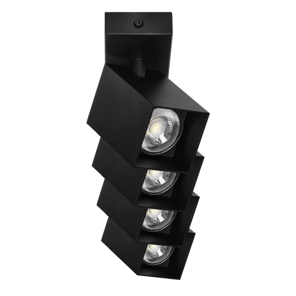 KUBAR SP 4, wall and ceiling luminaire, 4xGU10, IP20, black KUBAR SP 4, wall and ceiling luminaire, 4xGU10, IP20, black