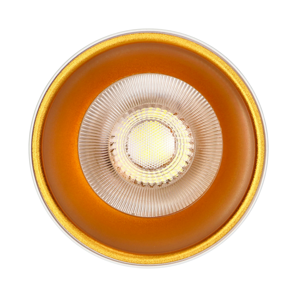 ELIZA, oprawa typu downlight, GU10, IP20, aluminiowa, biało-złota