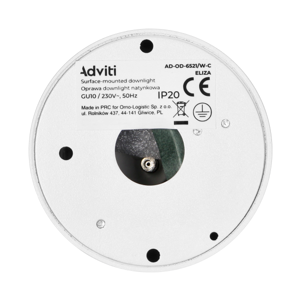 ELIZA, oprawa typu downlight, GU10, IP20, aluminiowa, biało-złota