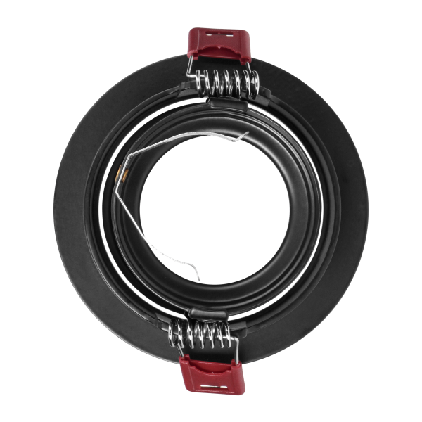 FONDI RC ramka dekoracyjna oprawy punktowej, MR16/GU10 max. 50W, okrągła, stała, aluminiowa, czarna