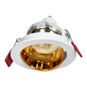 FONDI RC ramka dekoracyjna oprawy punktowej, MR16/GU10 max. 50W, okrągła, stała, aluminiowa, biało-złota