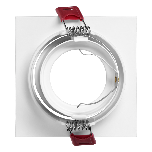 FONDI SC ramka dekoracyjna oprawy punktowej, MR16/GU10 max. 50W, kwadrat, stała, aluminiowa, biała