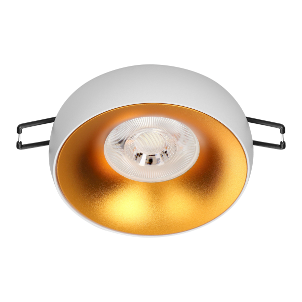 DORADO R, ramka dekoracyjna oprawy punktowej, GU10, okrągła, biało-złota